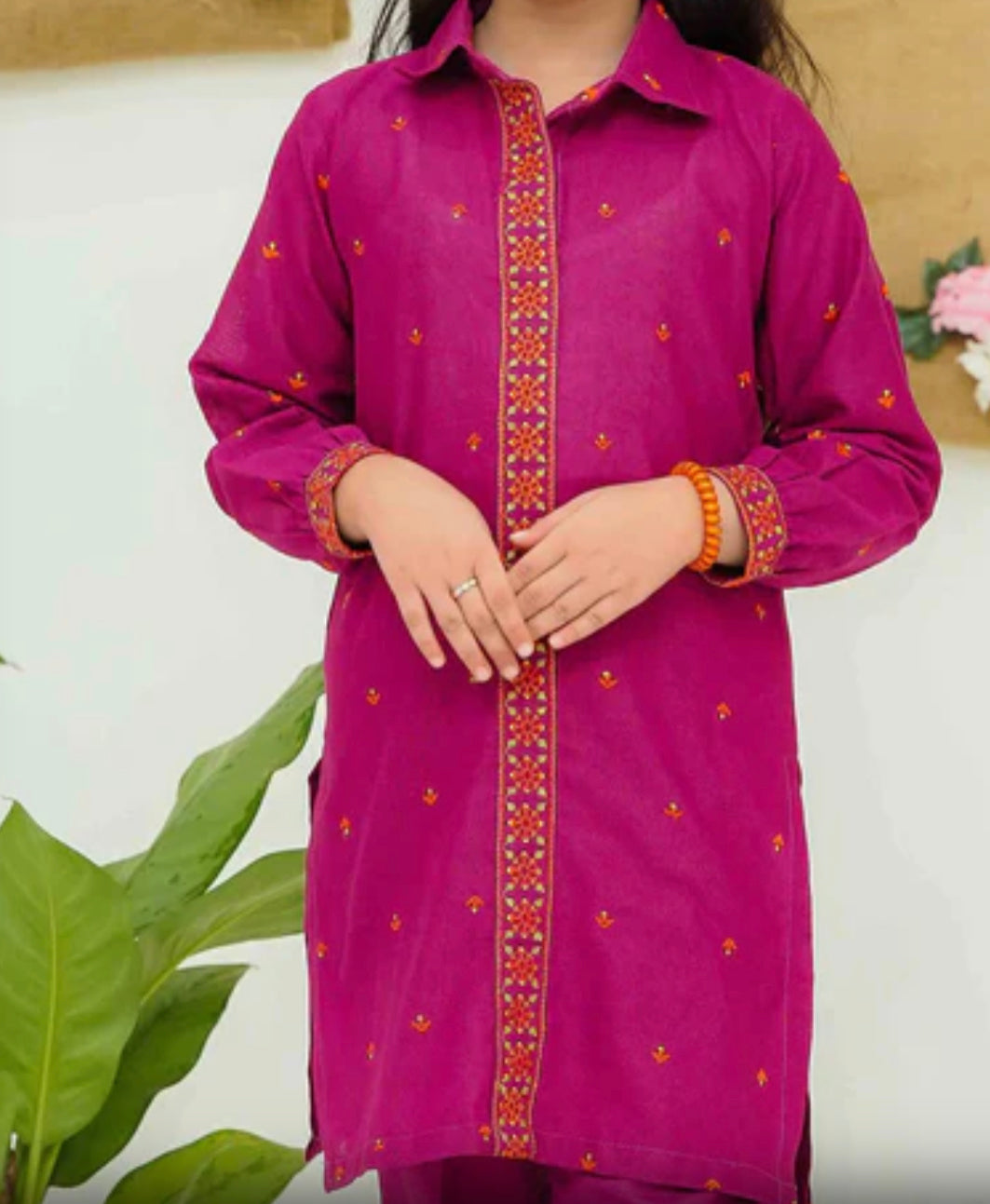 Pink designer kadhar